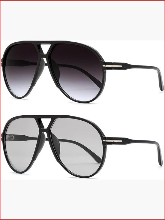 Retro Oversized Sunglasses Classic 70s Vintage Shades Square Plastic Frame UV main image 7